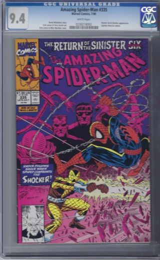 Spider - Man Vol 1 335 Cgc 9.  4 Marvel