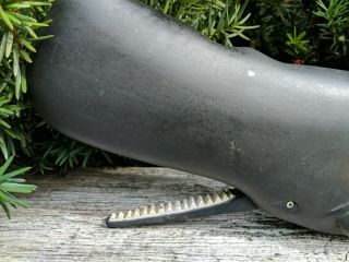 AAFA Nantucket Hand Painted Wood Carved Whale Trade Sign Aletha Macy Workshop 2
