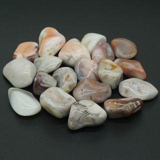 Natural Polished Gems Tumbled Pink Persia Agate Stone For Wicca Crystal Healing