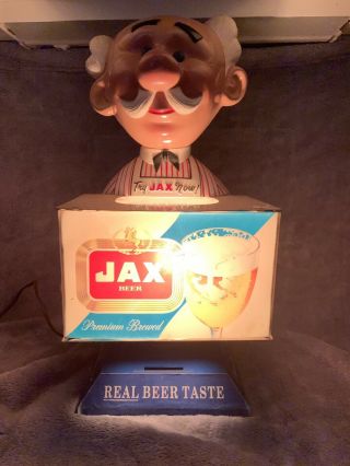 Vintage Early Jax Beer Light Bartender Man Sign Lone Star Pearl Texas