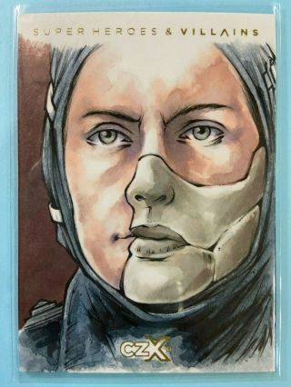 2019 Cryptozoic Czx Heroes & Villains Artist Sketch Card By Erik Maell