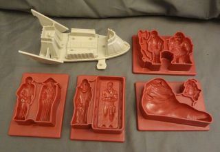 Vintage Kenner Star Wars (1983) Jabba The Hutt Play - Doh Molds And The Ship