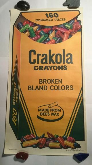 Crakola Wacky Packages Poster 1973 No.  9 (of 24) - Rolled,  Not Folded 18.  5 X 10