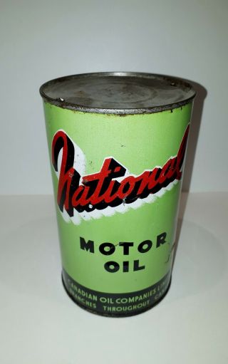 Rare 1940s National Enarco White Rose Canadian Imperial Quart Motor Oil Can