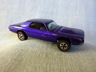 Scarce 1967 Redline Hot Wheels (usa) “custom T - Bird” (metallic Purple) Nr