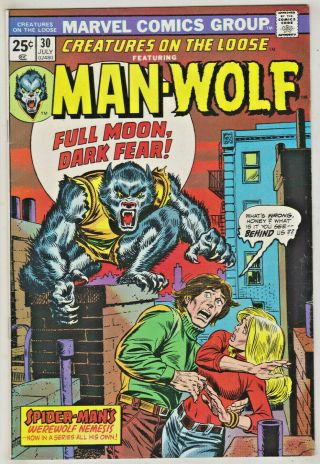Creatures On The Loose 30 Vf/nm 1974 Man - Wolf Marvel Bronze Age Comics