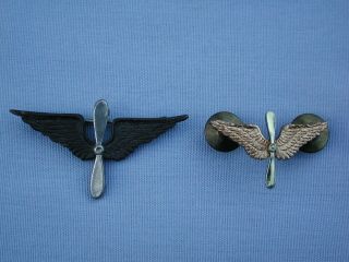 Two U.  S.  Air Service Officers Collar Insignia