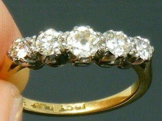 18ct Gold 18k Gold 0.  60ct Old Cut Diamond Antique Ring Size L