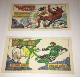 Small Promitional Comics One Green Lantern And One Wonder Woman 1981 Dc Comics