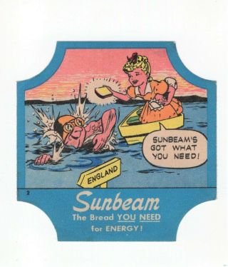 Sunbeam Occupations Bread End Label - Lil Ms Sunshine - English Channel Swimmer
