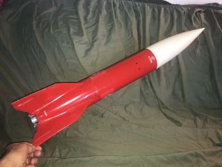 Vintage Estes Flyable V - 2 Model Rocket Built Kit 34” Long 37 11/w 4156