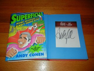 Andy Cohen Signed Autograph " Superficial " Book Tv Show Host Bravo Star Gay