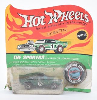 Vintage 1969 Hot Wheels Mustang Boss Hoss Green Blister Pack Carded Redline Hk