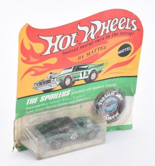 Vintage 1969 Hot Wheels Mustang Boss Hoss Green Blister Pack Carded Redline HK 2
