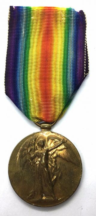 Canada 1914 1919 Wwi Victory Medal P.  F.  Sanders.  Ck.  Mte.  R.  N.