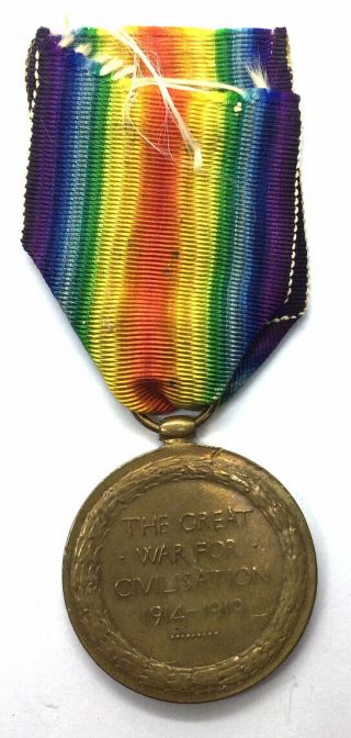 Canada 1914 1919 WWI Victory Medal P.  F.  SANDERS.  CK.  MTE.  R.  N. 2