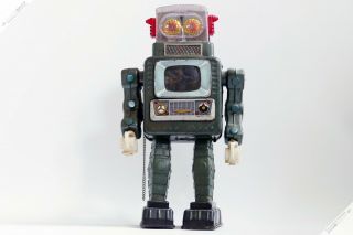 Alps Horikawa Yonezawa Television Spaceman Robot Tin Japan Vintage Space Toy