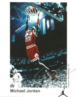 Michael Jordan Pre - Printed Signed Photo - - Autograph