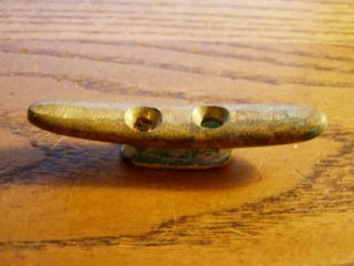 Antique Nautical Bronze/brass Small 2 1/2 " Rope Cleat " Made In Japan "