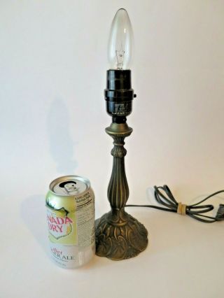 Vintage Cast Iron Slag Glass Lamp Base Part 10 "