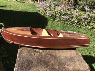 Chris - Craft Runabout Remote Control Boat Sea Maid Speed Boat Mahogany 27”