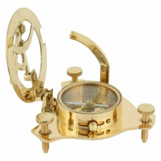 Sundial Compass Vintage Brass Nautical 3 " Pocket Sundial Compass Vintage Gift