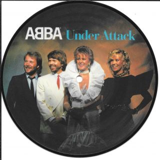 Pop Abba Picture Disc Under Attack / You Owe Me One Epic 2971 Uk