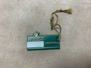 Vintage 1980’s Rolex Submariner Green Tag Watch Hang Tag 1007007