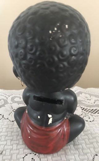 Vintage Kenmar 1950 ' s Black Americana Baby Ceramic Nodder Bank Bobble Head 2