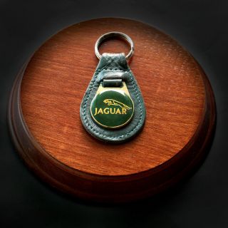 Vintage Jaguar Keyfob Keyring Key Ring Fob Chain Extraordimary Patina
