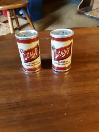 Vintage Schlitz Beer Cans Salt & Pepper Shakers