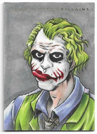 2019 Cryptozoic Czx Heroes & Villains Joker Sketch Card /1 1/1 One Of One