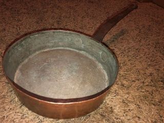 Vintage Antique Duparquet Huot & Moneuse (d.  H&m) Copper Sauce Cooking Pan 9”