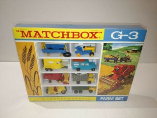 Vintage Matchbox Lesney G - 3 Farm Set Rare 8 Vehicles