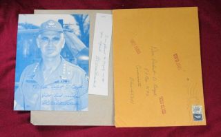 Signed Photo General William Childs Westmoreland Army Us Forces In Vietnam