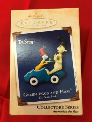 Hallmark Keepsake Ornament - 2002 " Green Eggs & Ham " Dr.  Seuss Books Series 4