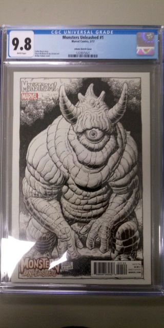 Monsters Unleashed 1 - Art Adams - Sketch Party Variant - 1 Per Shop Cgc 9.  8