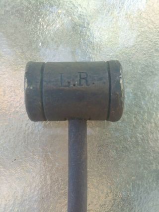 Antique Brass Machinist Gunsmith Jewelers Hammer L.  R Vintage Old Tool 2oz Small