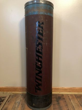 Rare Vintage Winchester Shotgun Shell Store Display Sign Advertising Hunting