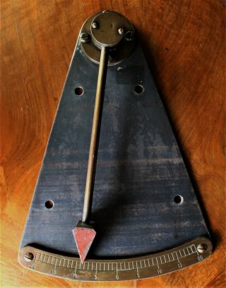 Large 19th C.  Antique Brass And Steel Nautical Inclinometer (clinometer) C.  1880