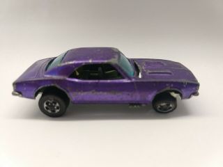 Vintage 1967 Hot Wheels Custom Camaro (hong Kong) Purple