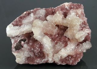 Stilbite On Rare Pink Apophyllite Crystals Matrix Oct - J - 178