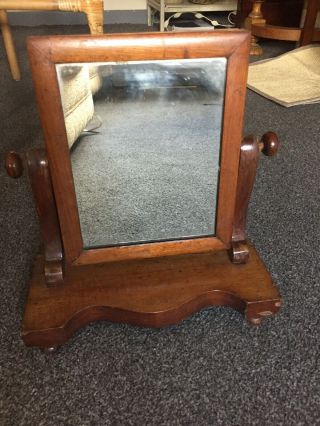 Vintage / Antique Wooden Vanity / Bathroom / Dressing Table Mirror Wood