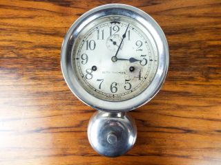 Vintage Ww2 U S Navy Seth Thomas Nautical Alarm Clock Ships Maritime Bell Clock