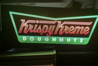 Krispy Kreme Doughnuts Two Sided Electric Light Up Sign Store Display