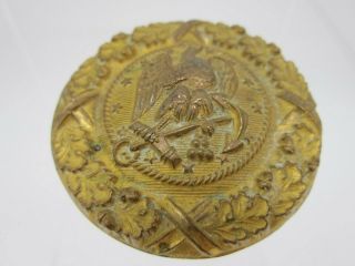 Vtg Authentic WW1 WWI US Navy Officer Belt Plate Buckle Sweetheart Brooch Pin 2