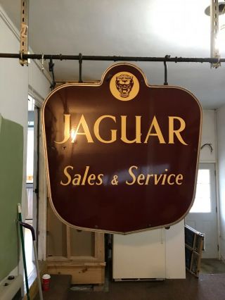 Rare Jaguar Dealership Sign Vintage 1950 