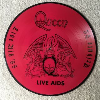 Queen / David Bowie - Live Aids (queen Tribute) – Pink Picture Disc Boot Lp – Nm