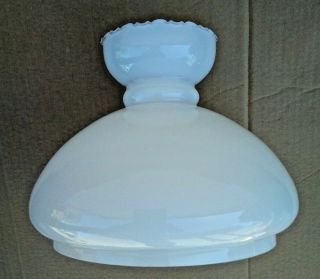Antique Vintage Aladdin Type White Glass Oil Lamp Shade