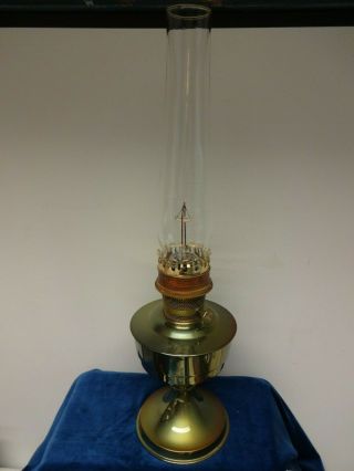 Vintage Aladdin 23 Oil Lamp With Glass Chimney 23 " Tall.